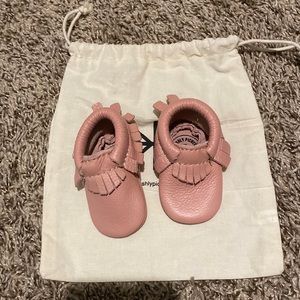 Pink freshly picked moccasins size 0